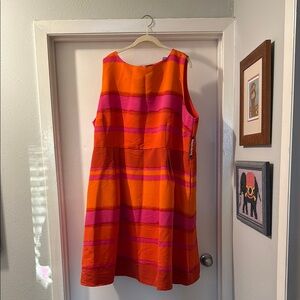 New York & Company Orange and Pink Dress
